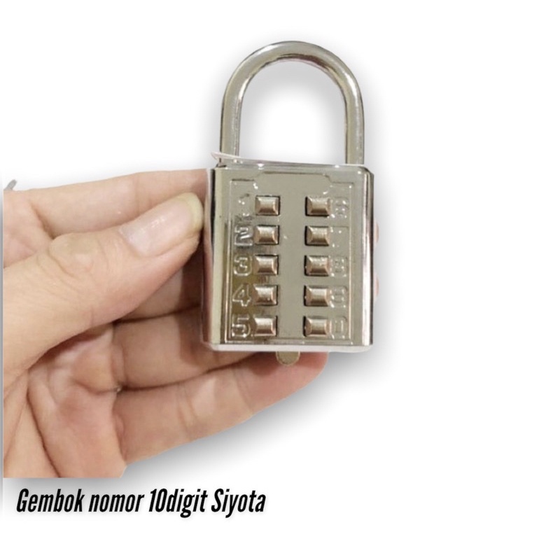 Gembok password 10 digit 40mm Siyota