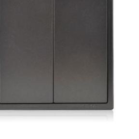 ◘ Simon i7 Saklar 2 Gang 1 Arah - Grey (Tanpa Frame) ☎