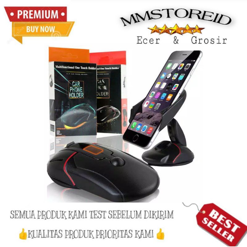 MM - Holder dasbor mobil car holder bentuk mouse car holder hp mouse phone Holder