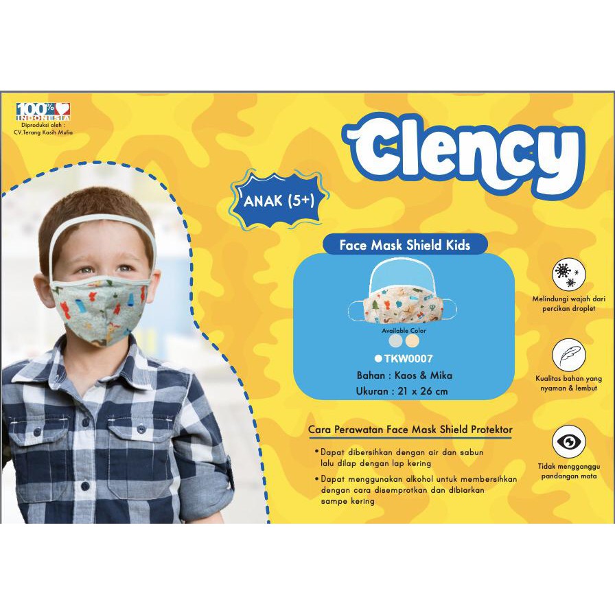 FACE SHIELD BAYI KIDS / ANAK / TOODLER / DEWASA SNOBBY / CLENCY / TOPI FACE SHIELD