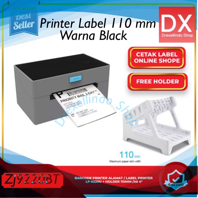 Printer Thermal Barcode Label ZJ-9220 USB BLUETOOTH ZJ9220