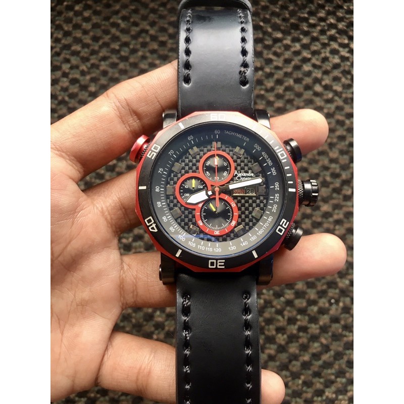 Bekas / Second / Preloved Jam Tangan Pria Chronograp Fashion ORIGINAL Alexandre Christie AC