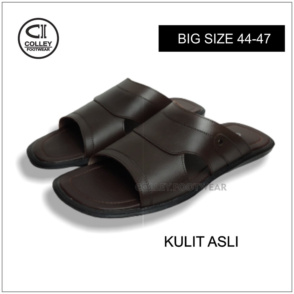 COD - 100% KULIT ASLI SANDAL KASUAL PRIA COLLEY / SANDAL TRENDI CLY-SDB-0222