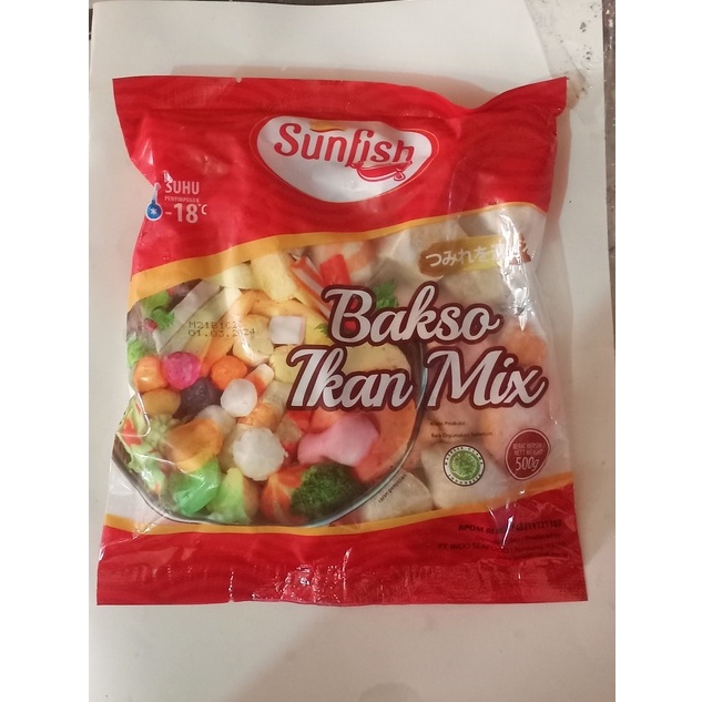 

FROZENFOOD SUNFISH BAKSO IKAN MIX 500GR SUKI|OLAHAN IKAN