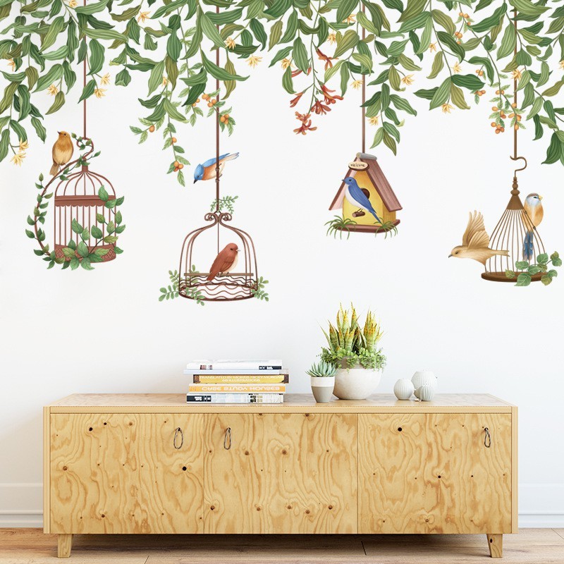 WALLSTICKER WALLSTIKER WALL STICKER STIKER SETIKER DINDING SANGKAR BURUNG GANTUNGAN LAMPU TEMPELAN CAFE DEKORASI RUMAH RUANG TAMU TIDUR MAKAN KELUARGA HIASAN KERAMIK KRAMIK PINTU KACA JENDELA KACA KAMAR MANDI ANTI AIR LEMARI DAPUR POT DAUN SANGKAR BURUNG