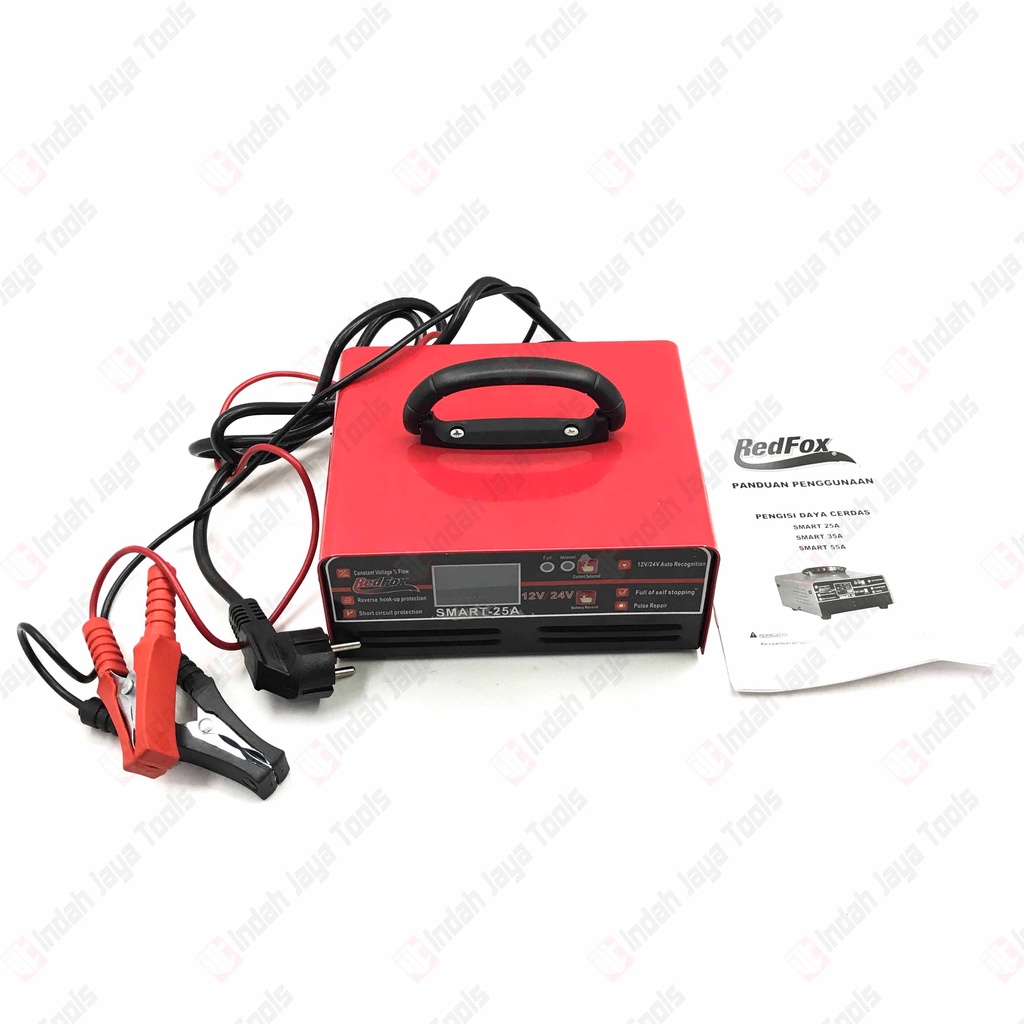 REDFOX SMART 25A Battery Charger Cas Aki Kering Basah 25 A Setrum Aki