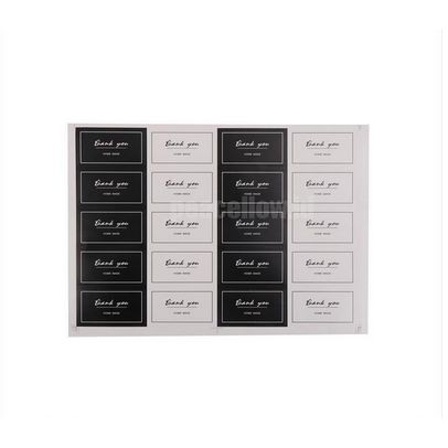 Paper Tags Sticker HAND MADE - Rectangular Black&amp;White (1sheet/20pcs)