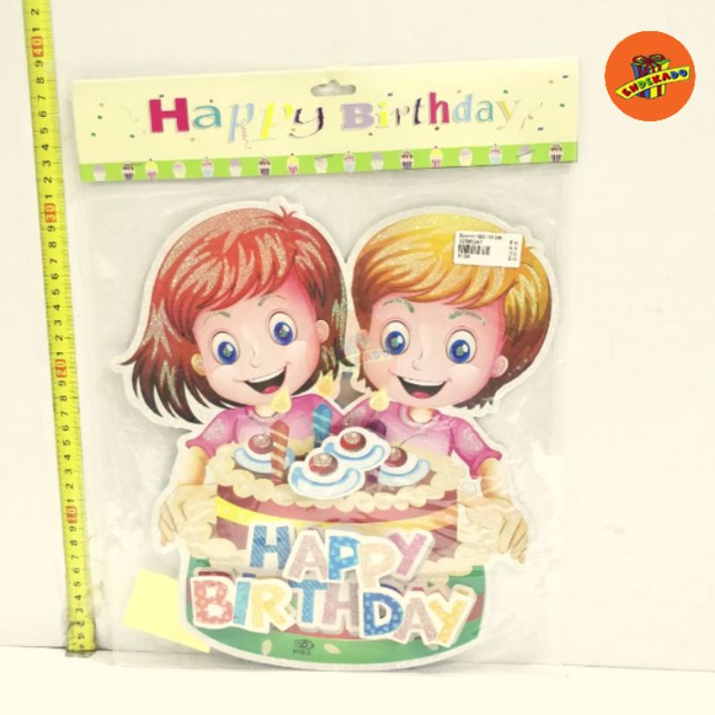 BANNER HAPPY BIRTHDAY KIDS - Banner Kue Ulang Tahun