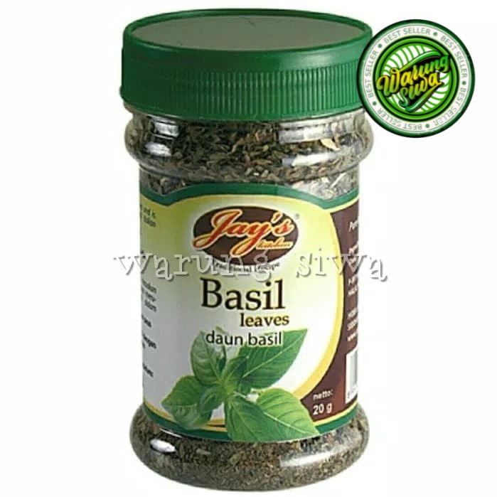 

bumbu jays jay's basil leaves - bumbu daun basil 20 gram botol