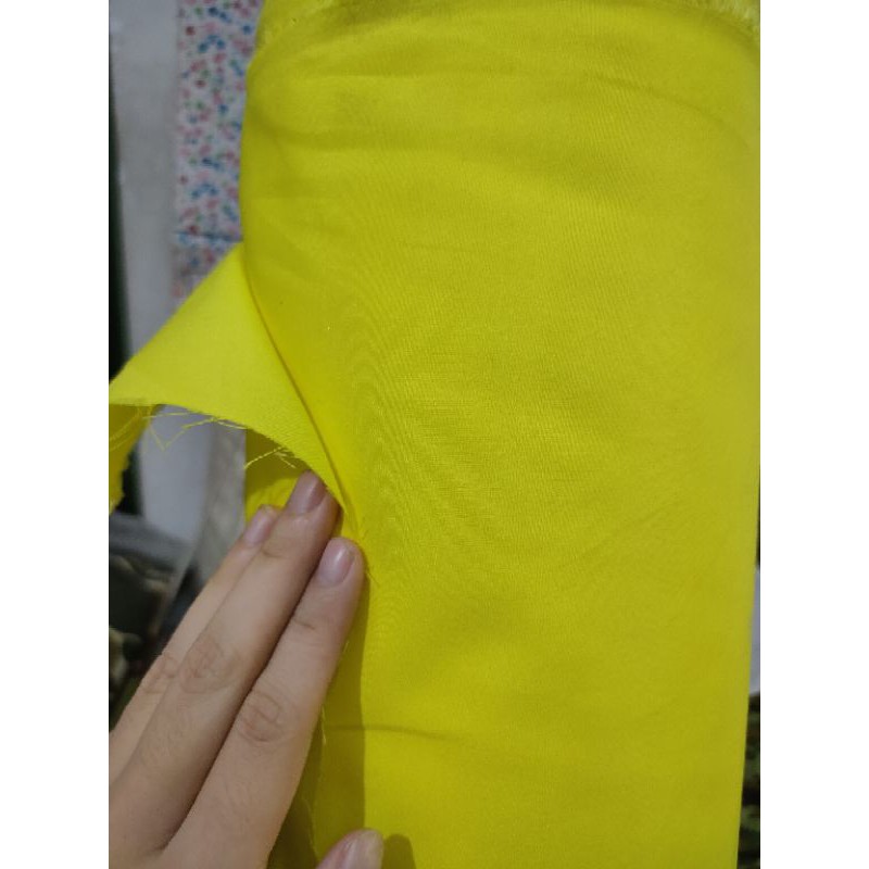 bahan kain TC Cotton kemeja bendera masker kuning yard gulungan