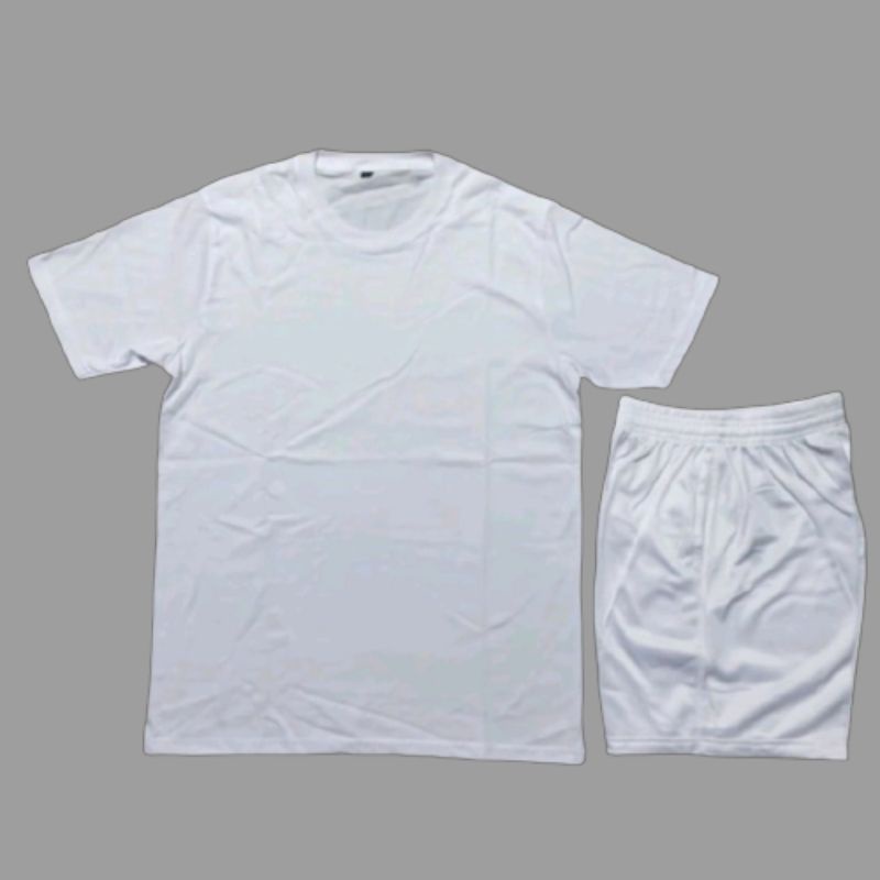 Stelan olahraga putih polos tes pendidikan tni polri| baju putih polos tes akademi pendidikan POLRI 