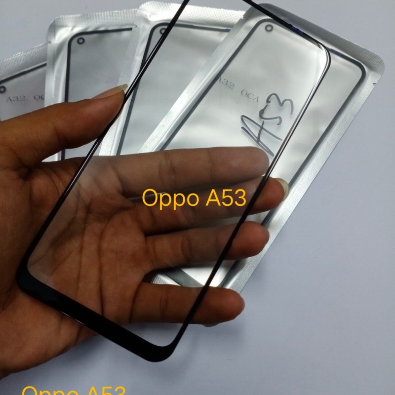 Kaca TouchScreen TS Layar Sentuh Glass LCD Kaca Depan LCD with Lem OCA Oppo A53