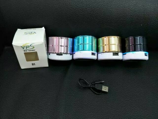 Speker Speaker Bluetooth Mini Metal LED D1 Super Bass Bahan Besi