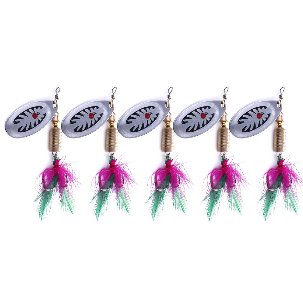 HENGJIA 1pcs Rotating Metal Spinner Fishing Lures 7.5CM 10G Sequins Artificial Hard Bait Crap Bass Tackle