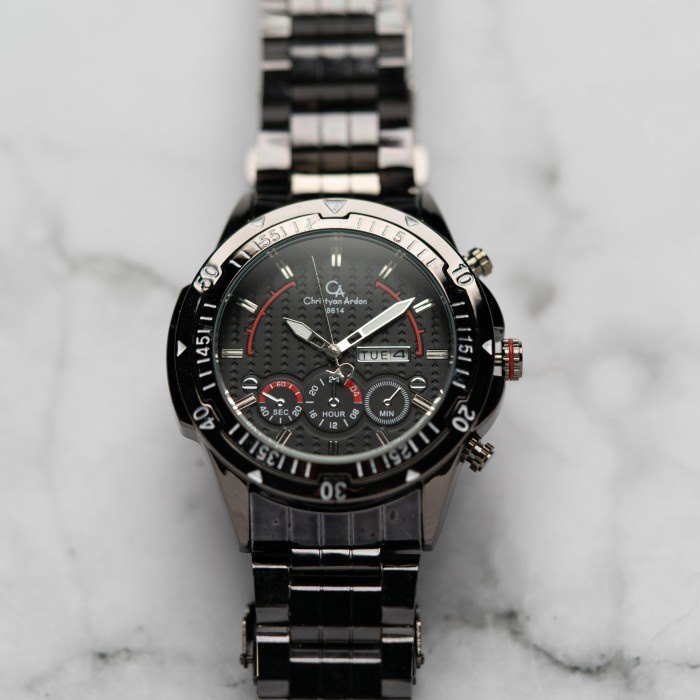 Jam Tangan Pria Terbaru Keren Watch Fashion COD Murah L3Z4 Christyan Arden DAYDATE MONOCHROME CA8614
