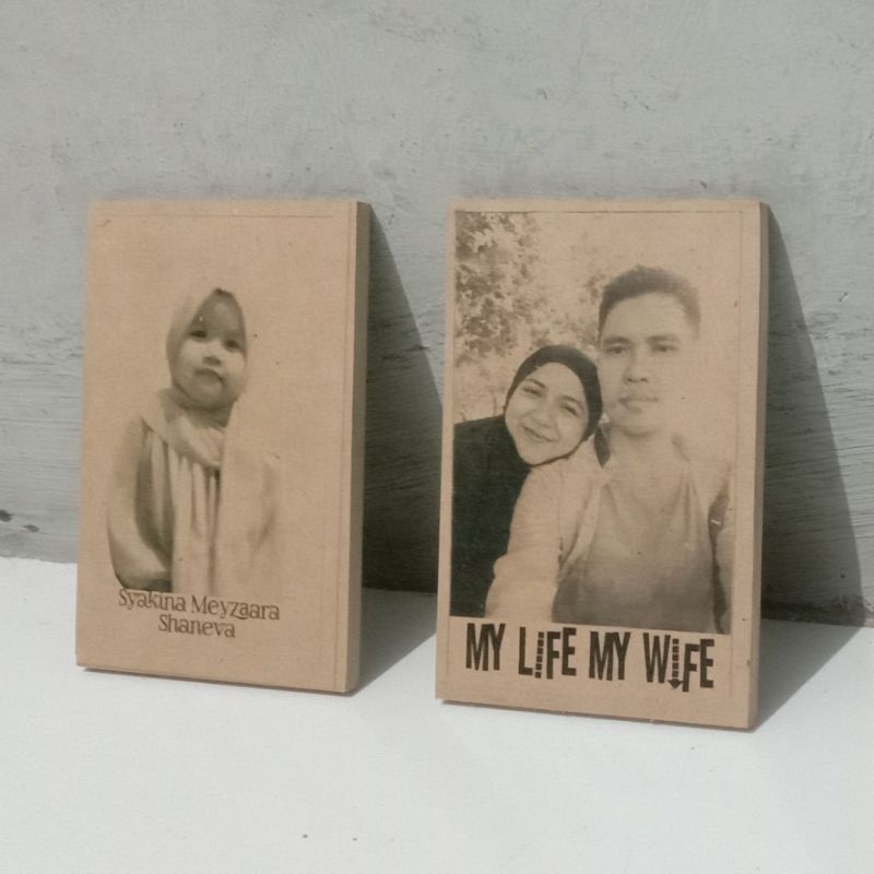 Poster kayu / Foto kayu cetak foto custom