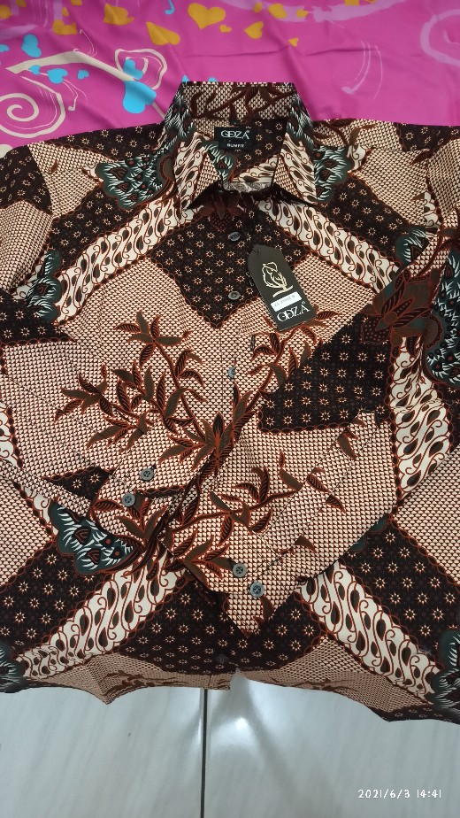 Odza Baju Batik Pria Kemeja Modern Slimfit Model 2020 Terkini Hem Cotton Solo Asli Sogan Debata