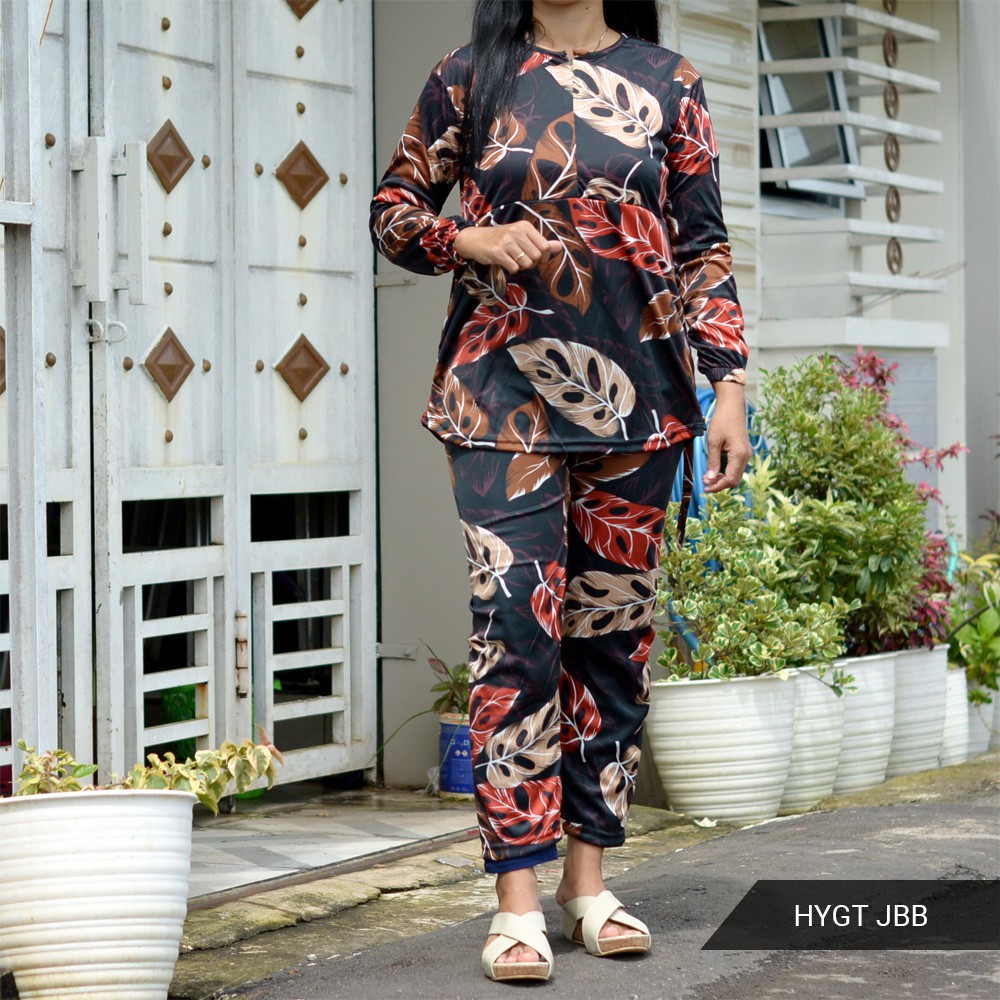 GROSIR TROLIS S M L setelan baju tidur piyama daster hyget oneset sultan busui baju celana HYGT-HYGT JBB