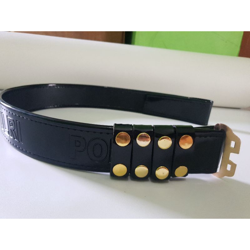 kopel polisi/polri kulit semi/sabuk