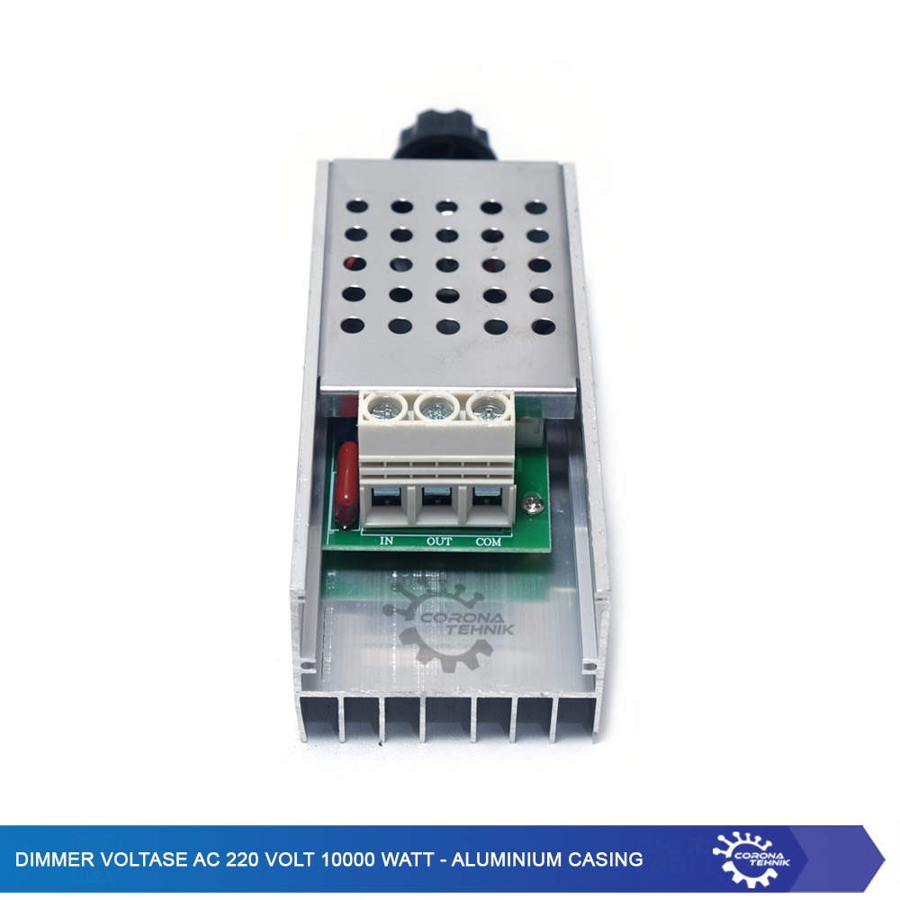 Aluminium Casing - Dimmer Voltase AC 220 Volt 10000 Watt