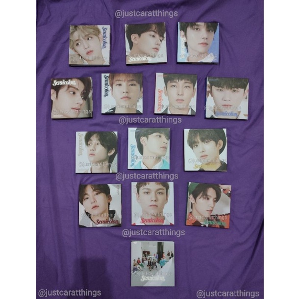 READY STOCK OFFICIAL ALBUM SEVENTEEN SEMICOLON ALBUM ONLY / DIGIPACK PHOTOCARD SET CIRCLE CARD MINI 