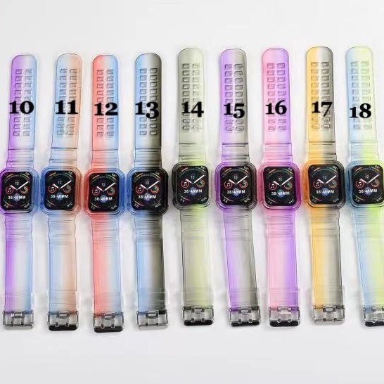 Strap Apple Watch Crystal Clear Soft Silicone Ukuran 38mm/40mm/41mm/ 42mm/44mm/49mm