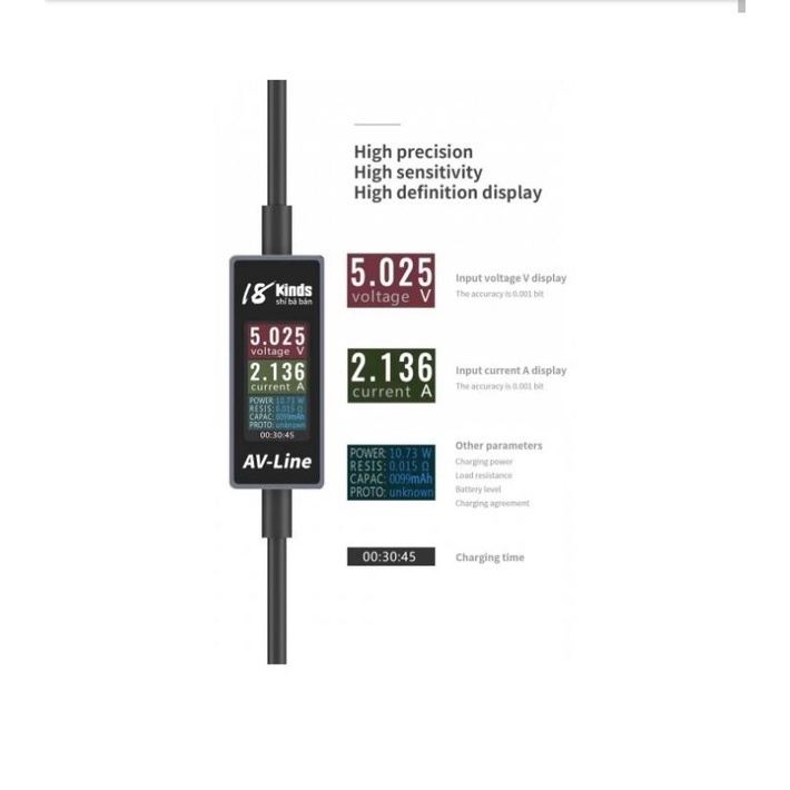 18 Jenis Kabel Diagnostik Tegangan AV Line Power Amp Untuk iP - i*Pd