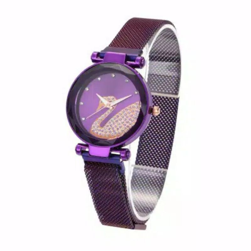 (Grosir)Jam Tangan Wanita Angsa 1 Strap Magnet(Terima Cod)