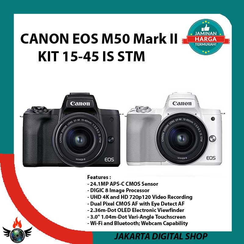 Canon EOS M50 Mark II KIT 15-45 Mirrorless Digital Camera