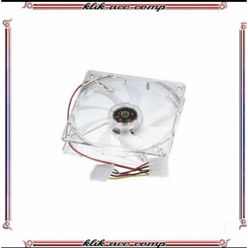 Fan case lampu 12 cm transparan / fan casing lampu / cooler PC / CPU