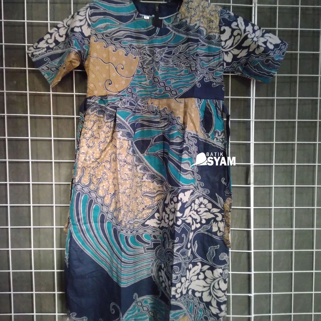 Batik Sarimbit Motif Cap Toska - BATIK COUPLE KELUARGA Batik Saimbitan Kemeja Ayah Gamis Ibu Gamis Anak