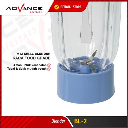 Advance Blender Tabung Kaca BL2 2in1 1.2 Liter Multifungsi Foodgrade Garansi Resmi 1 Tahun-2