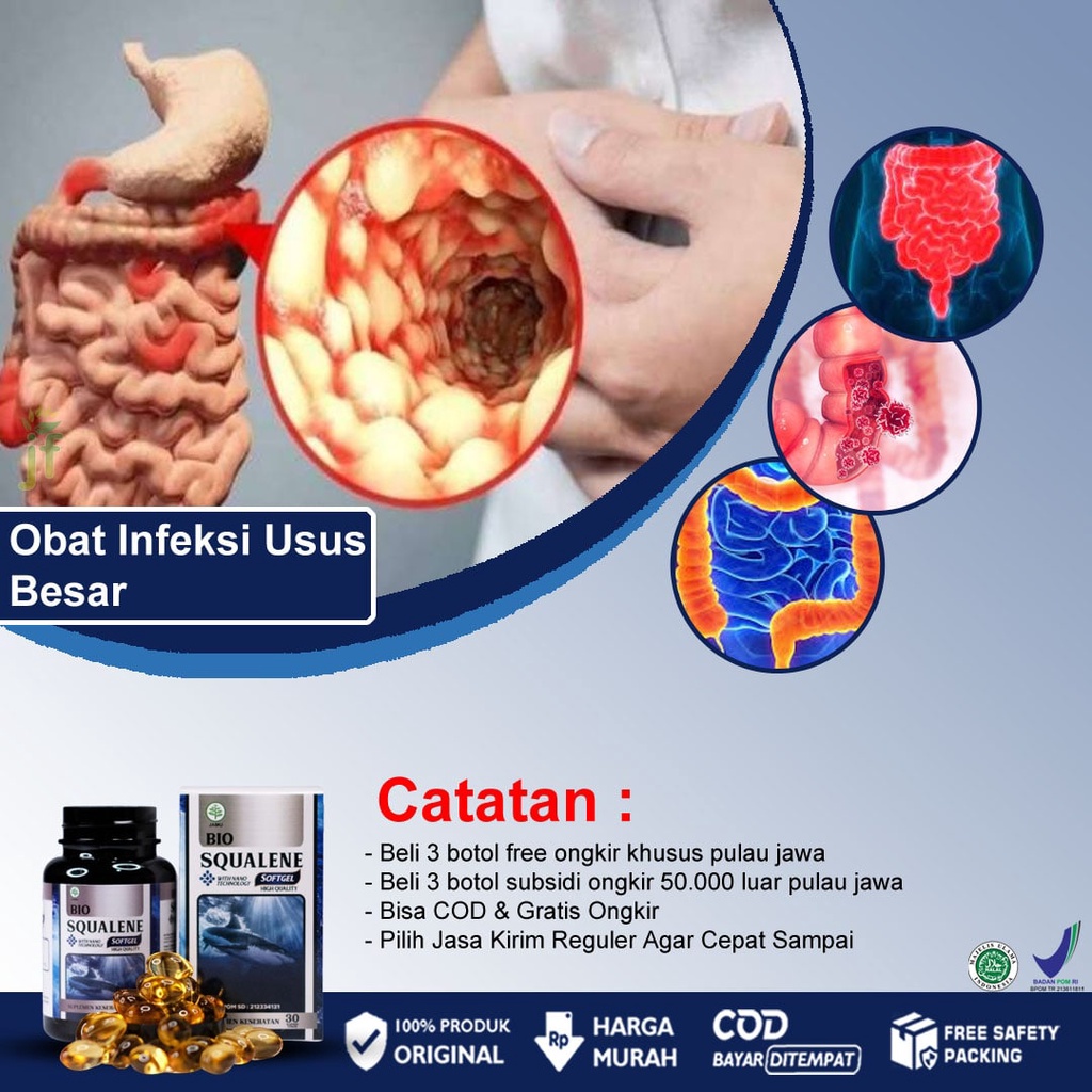Jual Obat Infeksi Usus Besar Kram Perut Diare Demam Kembung Hilang