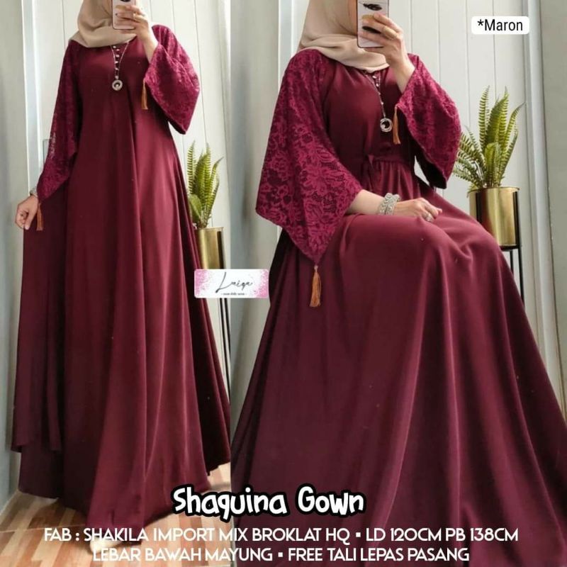 Shaquina gown abaya busui ori by laiqa