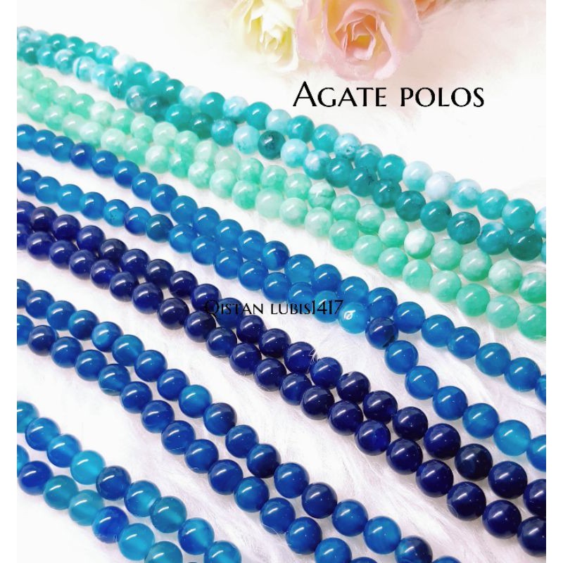 batu alam agate polos 8mm