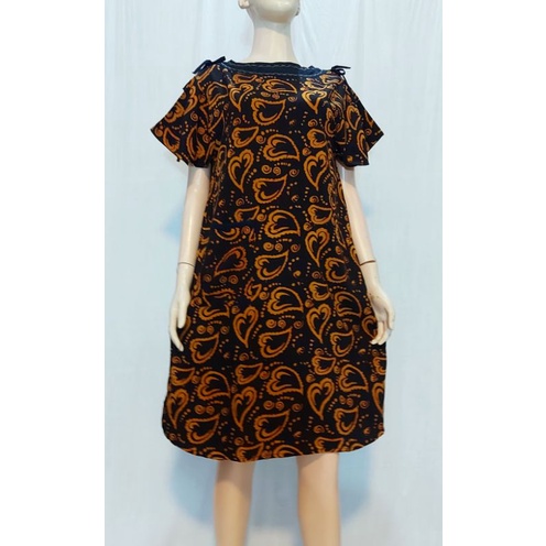 NEW daster sabrina mini batik sogan solo asli neci bordir