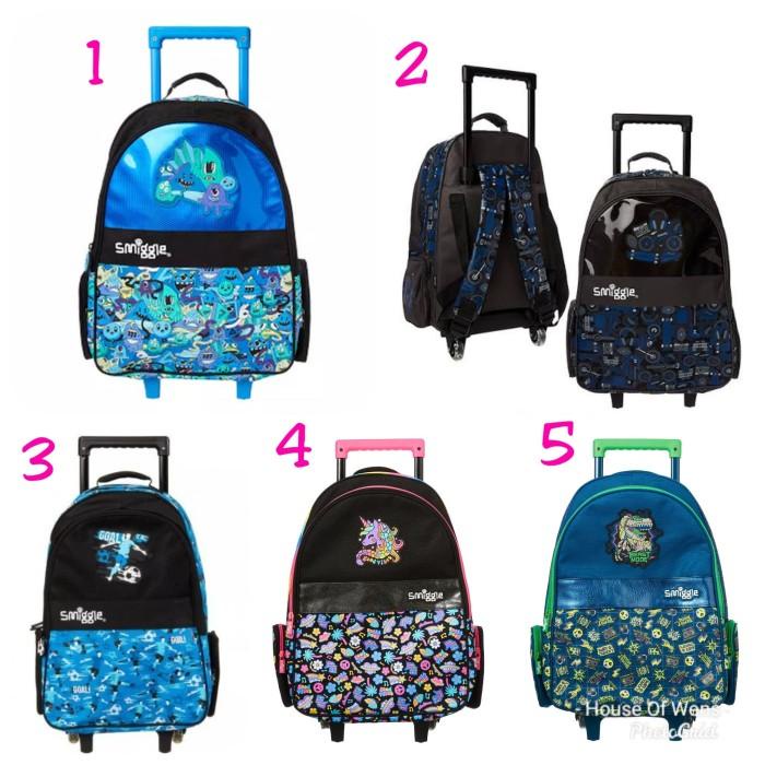 Dzafina | Smiggle Backpack Trolley - Tas Trolley Smiggle
