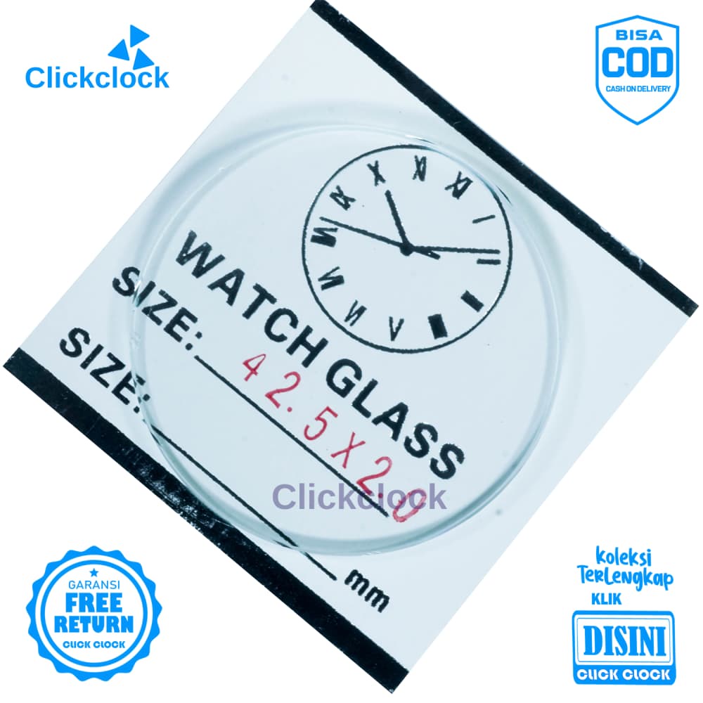 Kaca Jam Kaca Bahan Watch Glass PNC-425 Murah 4,25 cm