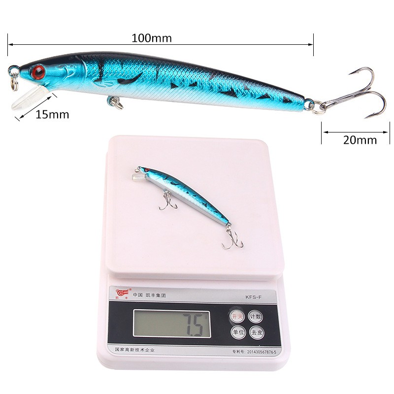 Plastic Bait Umpan Mancing 1PCS 7.5g/10cm Kail Pancing Umpan Mancing Umpan Pancing Buatan Umpan Ikan Umpan Pancing Alat Pancing Alat Pancing Murah Sinking Minnow relix nusantara Clouser Minnow