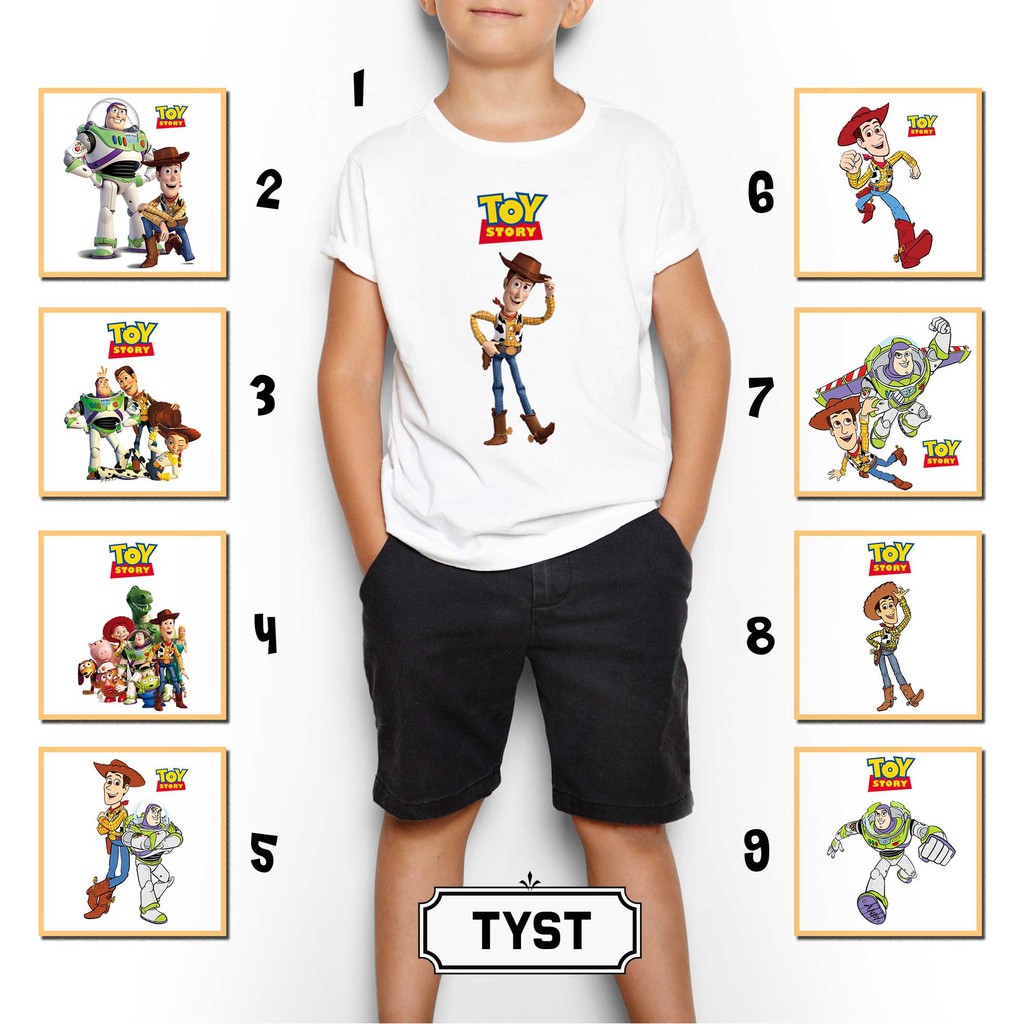 [KAOS ANAK]  Toy Story oblong custom tshirt laki perempuan boy girl santai rumah nama katun cotton