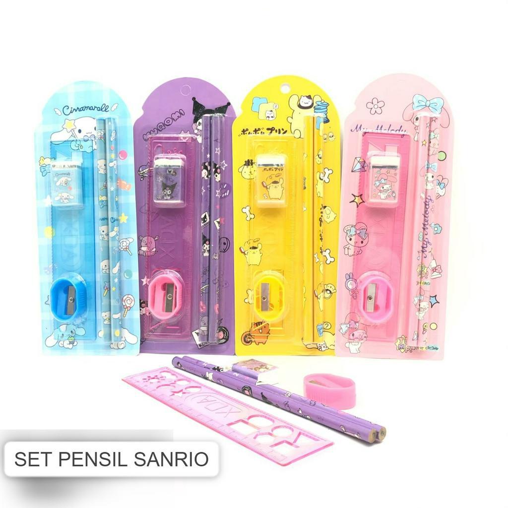 

HS - PENSIL SET SANRIO | ALAT TULIS SEKOLAH | ATS ATK | PERALATAN SEKOLAH ANAK | SANRIO STATIONERY SET | CINNAMOROLL | MY MELODY | KUROMI | POMPOMPURIN