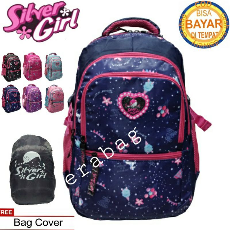 Tas Ransel sekolah wanita Backpack kekinian ALTO Silver Girl by Alto Import Original 76220S1