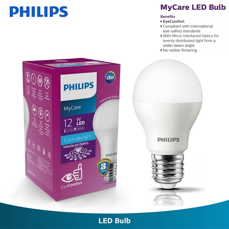 MyCare LEDBulb Philips12W E27 6500K 230V Putih