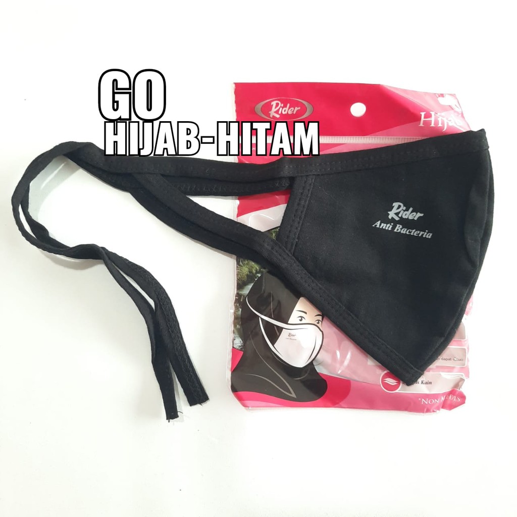 gos RIDER MASKER HIJAB Anti Bacteria Halus 100% Original