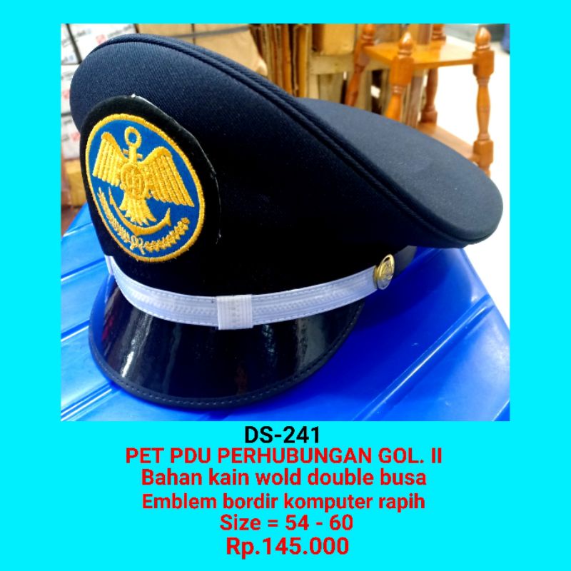 topi pet pdu dishub golongan 2 pet pdu perhubungan golongan 2