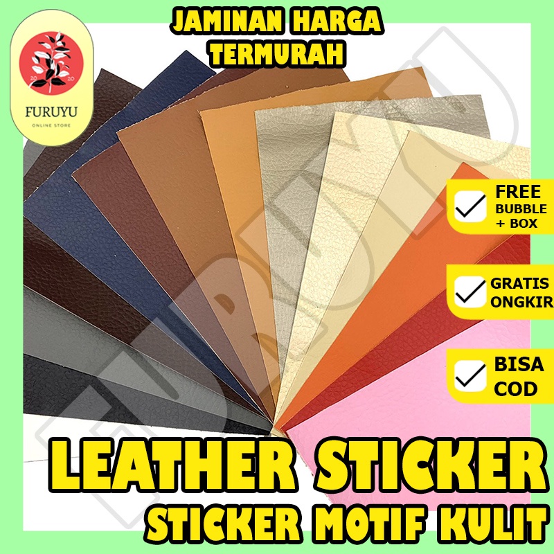 Sticker Stiker leather bahan kulit untuk sofa Jok mobil tas furniture