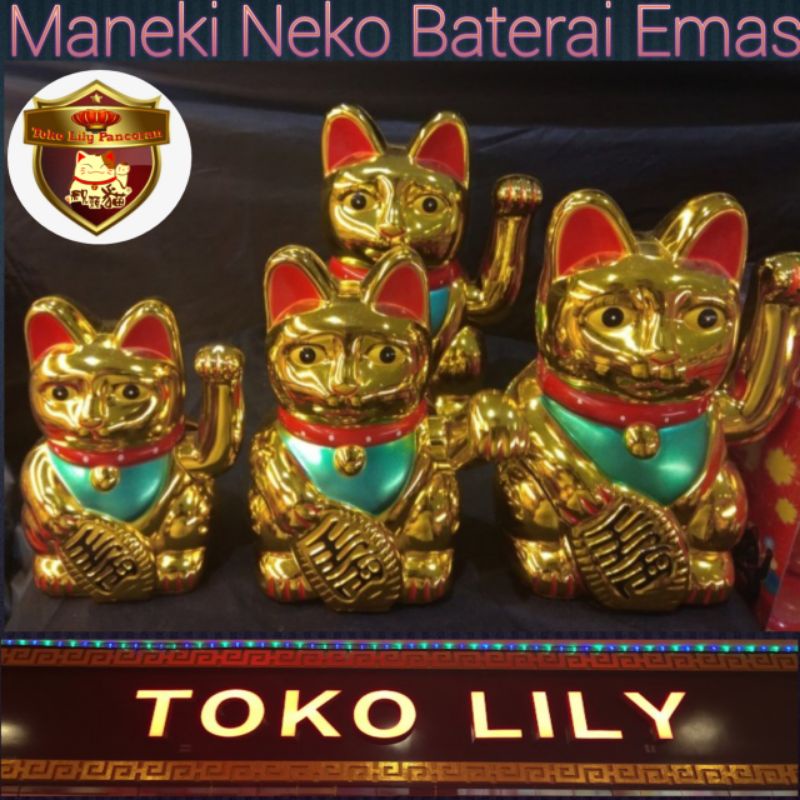 KUCING HOKI / Maneki Neko Klasik / Manekineko Emas / Lucky Cat