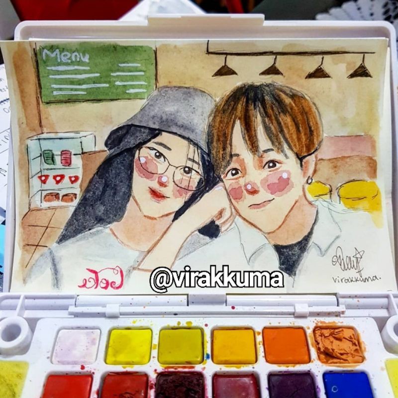 Pastel Watercolor Painting by virakkuma bisa req dengan 