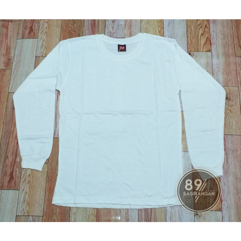 Kaos Gaggi Oblong Panjang Rib Putih