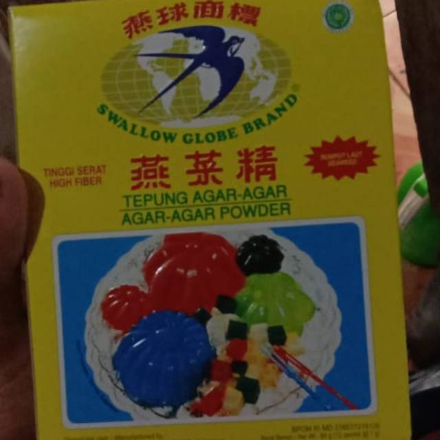 

Agar agar swalow plain hijau coklat